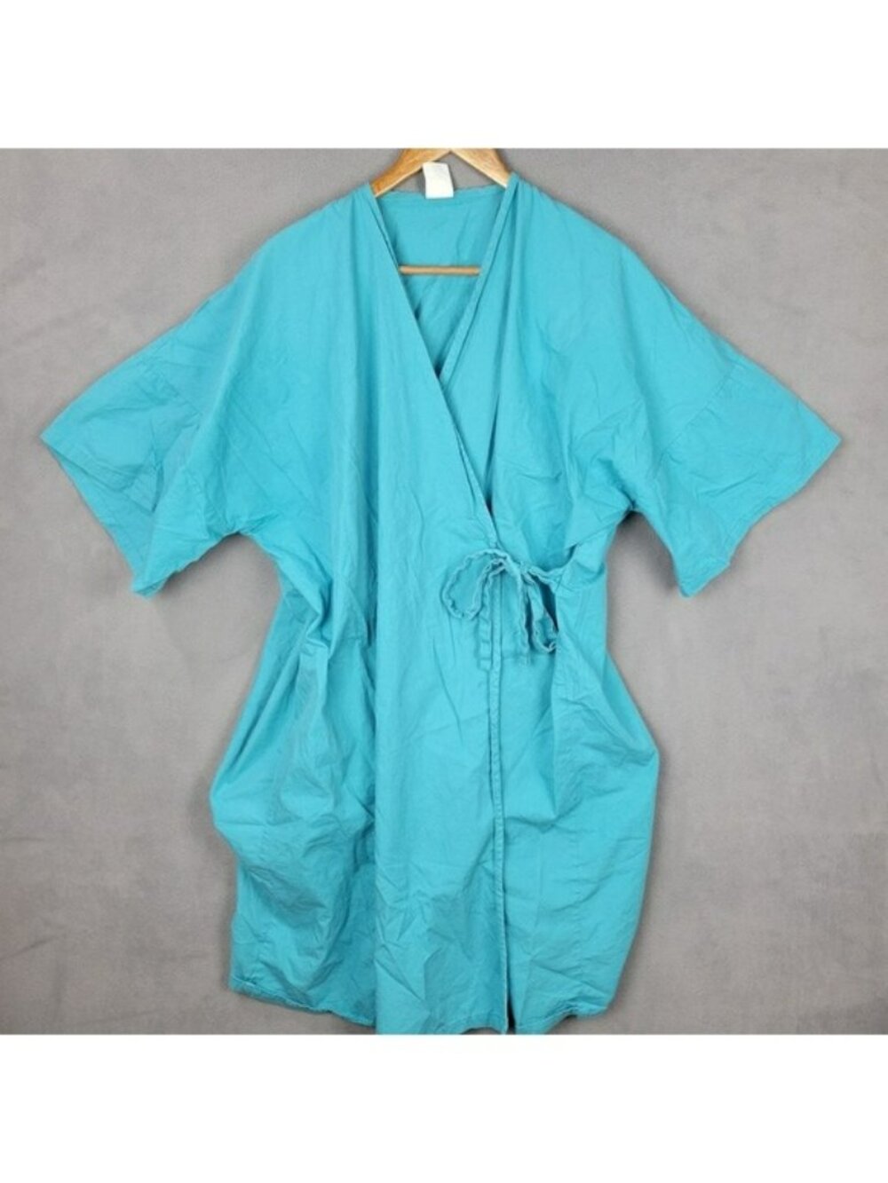 Standard Textile Softweave Patient Gown Unisex Large Blue Wrap Cotton Durability
